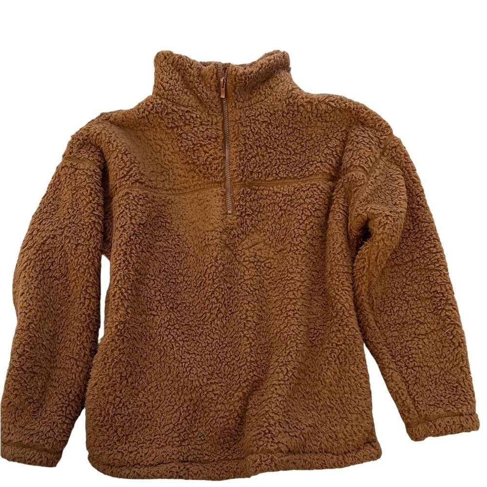 Women’s Sherpa Pullover | Medium | Burnt Orange